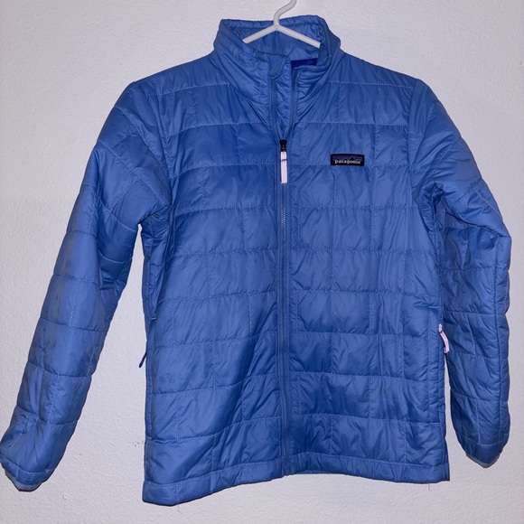 Kids Patagonia Blue Puffer Jacket 10 - Picture 2 of 5